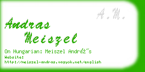 andras meiszel business card